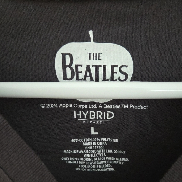 The Beatles Black Abbey Road Tee with Multicolor Design - Picture 3 of 5